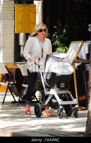 Jane Krakowski, Bennett Robert Godley, walk in Greenwich Village out and about for CELEBRITY CANDIDS - MON, , New York, NY June Stock Photo