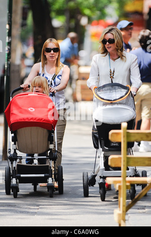 Jane Krakowski, Bennett Robert Godley, walk in Greenwich Village out and about for CELEBRITY CANDIDS - MON, , New York, NY June Stock Photo