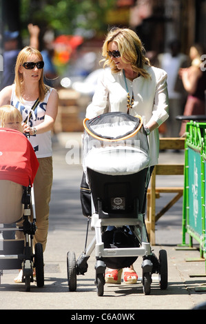 Jane Krakowski, Bennett Robert Godley, walk in Greenwich Village out and about for CELEBRITY CANDIDS - MON, , New York, NY June Stock Photo