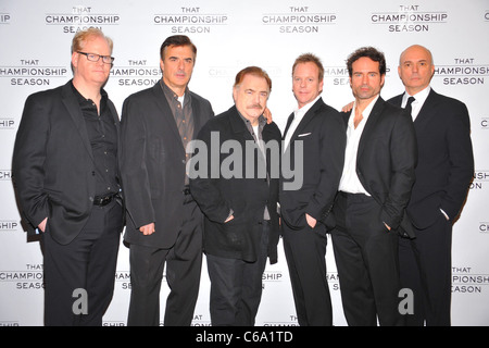 Jim Gaffigan, Brian Cox, Chris Noth, Kiefer Sutherland, Jason Patric, Gregory Mosher in attendance for THAT CHAMPIONSHIP SEASON Stock Photo