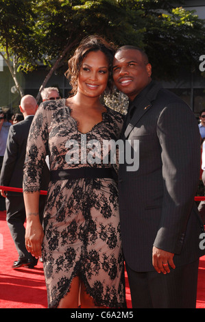 Curtis Conway, Laila Ali at arrivals for The 2011 ESPY Awards - ARRIVALS, Nokia Theatre at L.A. LIVE, Los Angeles, CA July 13, 2011. Photo By: Elizabeth Goodenough/Everett Collection Stock Photo