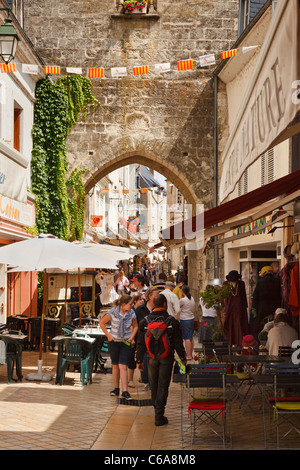 Tourists in the historic town of Amboise, Loire Valley, France, Europe Stock Photo