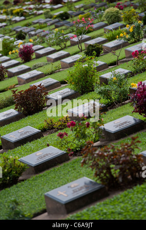 Don Rak war cemetery Kanchanaburi Thailand Stock Photo
