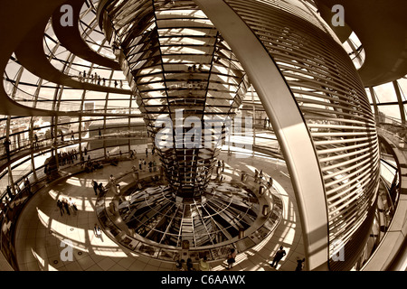 Reichstag buidling , roof top terasse cupola by Sir Norman Forster, Berlin,  Stock Photo