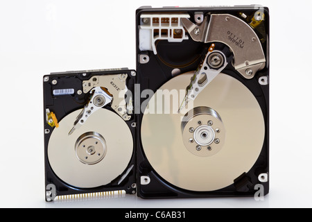 Size Comparison Of Hdd 3 5 And 2 5 Hard Drives Sata And Ide Format Stock Photo Alamy