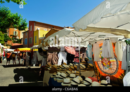 market in Roussilion, Vaucluse, Provence, South France Stock Photo