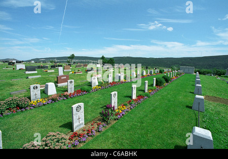 ST JOHNS MOUNT PLEASANT CEMETERY, PLOT SECTION A, ST JOHNS NEWFOUNDLAND, CANADA. Stock Photo