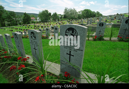 ST JOHNS MOUNT PLEASANT CEMETERY, PLOT SECTION C, FIRE VICTIMS PLOT, ST JOHNS NEWFOUNDLAND, CANADA. Stock Photo