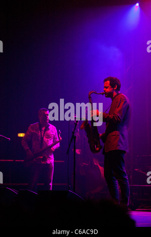 Destroyer performing at Green Man Festival 2011, Glanusk Park,Crickhowell, Wales, U.K Stock Photo