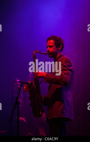 Destroyer performing at Green Man Festival 2011, Glanusk Park,Crickhowell, Wales, U.K Stock Photo