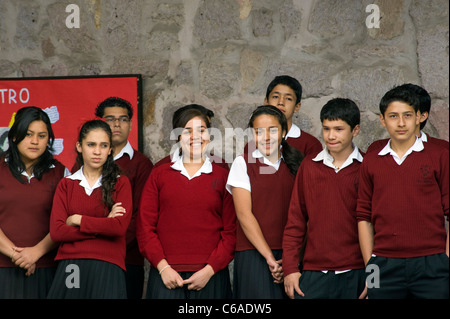 Young students at a school in Morelia, Mexico Stock Photo