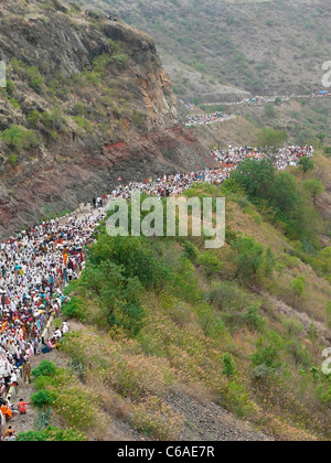 A group of wayfarers. Dive ghat, Maharashtra, India Stock Photo