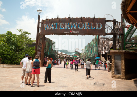 The 'Waterworld' movie attraction at Universal Studios Sentosa Island Singapore Stock Photo