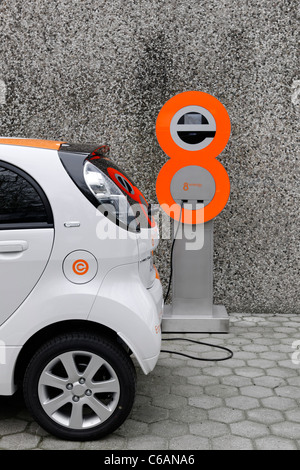 First serial produced, complete electric car in Germany, Citroen C-Zero Airdream,  electric vehicle, E-car, Hamburg, Germany Stock Photo