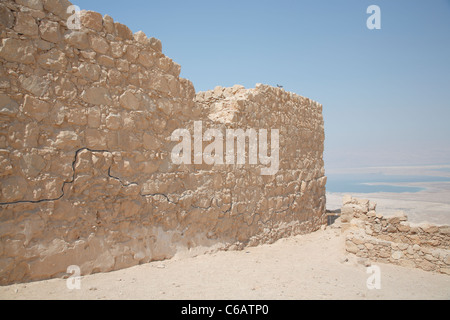 Ancient ruins, Masada, Dead Sea, Israel Stock Photo