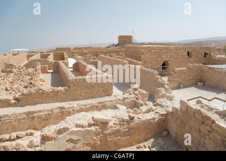 Ancient ruins, Masada, Dead Sea, Israel Stock Photo