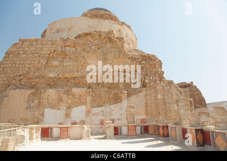 Ancient ruins, Masada, Dead Sea, Israel Stock Photo