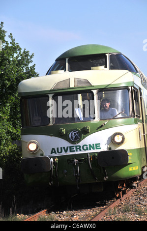 touristic panoramic train of Livradois-Forez Ambert France Stock Photo