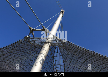 Detail of the roof of the Olympic Stadium in Munich, Bavaria, Germany. Stock Photo