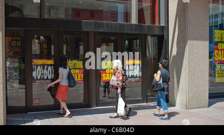 The Borders bookstore at Penn Plaza in New York Stock Photo