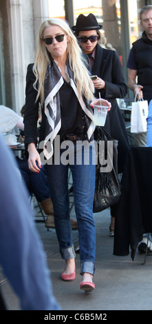 Amber Heard with a take-out drink from Joan's on Third Los Angeles, California - 10.02.10 Agent 47 Stock Photo