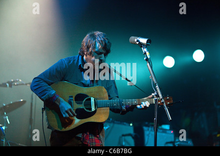 Fleet Foxes performing at the Green man festival 2011 , Glanusk Park ,Crickhowell, Wales, United Kingdom. Stock Photo