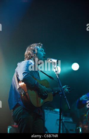 Fleet Foxes performing at the Green man festival 2011 , Glanusk Park ,Crickhowell, Wales, United Kingdom. Stock Photo