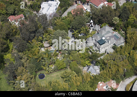 Aerial view of the house Johnny Depp lives in. West Hollywood ...