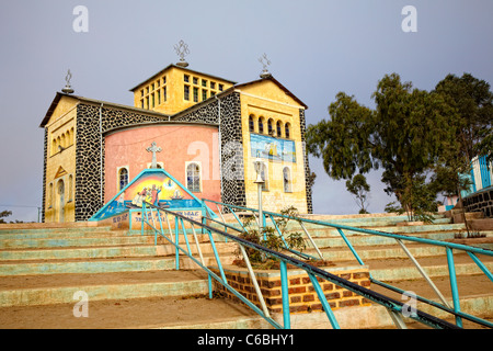 Abunetatios Church (Orthodox Church on Tegadelti St), Asmara, Eritrea, Africa Stock Photo