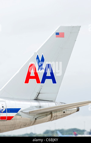 American Airlines tail logo AA US international airline Stock Photo - Alamy