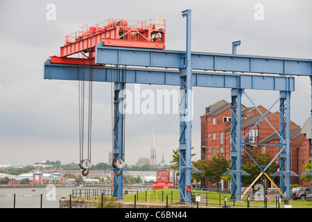 Preston Marina in the old docks, Lancashire, UK. Stock Photo