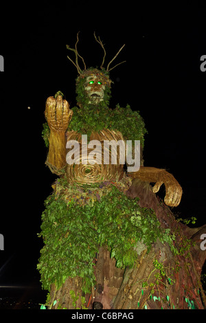 Green man statue, Green man festival 2011 , Glanusk Park , Wales, U.K Stock Photo