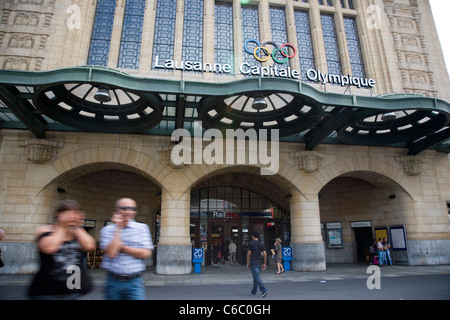 Lausanne Railway Station - Switzerland Stock Photo