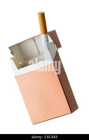 Cigarette pack isolated over the white background Stock Photo