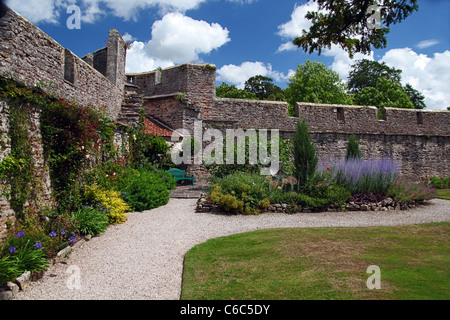 The Bishops Palace gardens in Wells Somerset England UK Stock Photo