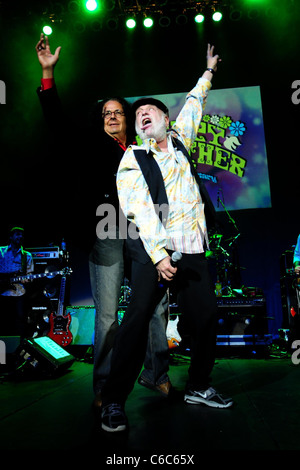 Mark 'Flo' Volman and Howard 'Eddie' Kaylan of the Turtles performs at Hard Rock Cafe as part of the Happy Together Tour. Stock Photo