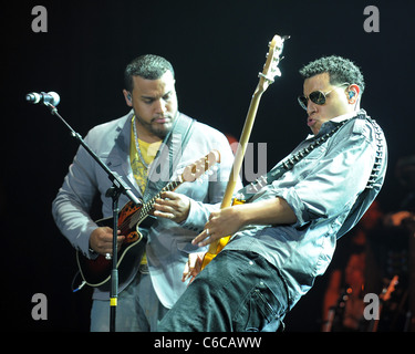 Lenny Santos and Max Santos Aventura performs at the Seminole Hard Rock Hotel and Casinos' Hard Rock Live West Palm Beach, Stock Photo