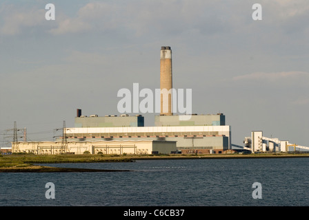 Kingsnorth Power station Kent UK 2010s. A dual-fired coal and oil power station on the River Medway estuary  2011 HOMER SYKES Stock Photo