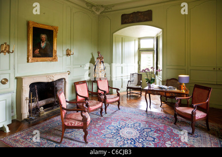 Living room inside Chateau Villandry, Indre et Loire, France, Europe ...