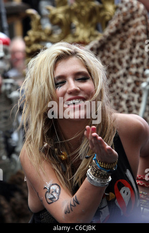 Ke$ha aka Kesha performing live at the Rockefeller center New York, USA - 10.08.10 Andres Otero Stock Photo
