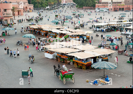 Marrakech, Marrakesch, Morocco, North Africa, Africa, Jemaa El Fna, Djemaa El-Fna Stock Photo