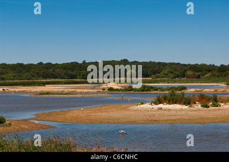 A view from a hide at Minsmere bird reserve , Suffolk , England , Britain , Uk Stock Photo