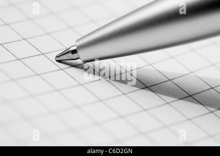close up of pen at a copybook Stock Photo