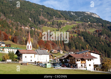 Church at Finkenberg, Zillertal, Tirol, Austria, Europe Stock Photo