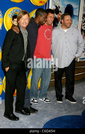 David Spade, Chris Rock, Adam Sandler and Kevin James New York premiere of 'Grown Ups' at the Ziegfeld Theatre - Arrivals New Stock Photo