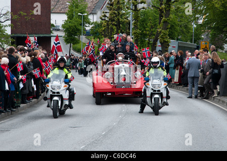 The parade for the National Day in Norway, celebrated every year on the 17th of May. Stock Photo