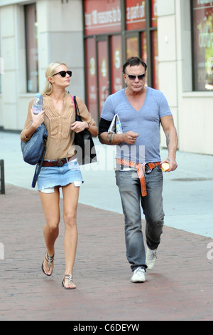 Mickey Rourke out shopping with girlfriend Anastassija Makarenko in the West Village. New York City, USA - 02.07.10 Ivan Stock Photo