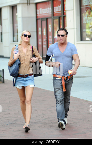 Mickey Rourke out shopping with girlfriend Anastassija Makarenko in the West Village. New York City, USA - 02.07.10 Ivan Stock Photo