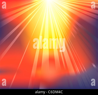 Background featuring heavenly light breaking through the clouds Stock Photo