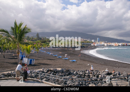 Playa Jardin, Puerto de la Cruz, Tenerife, Canary Islands, Spain, Europe Stock Photo
